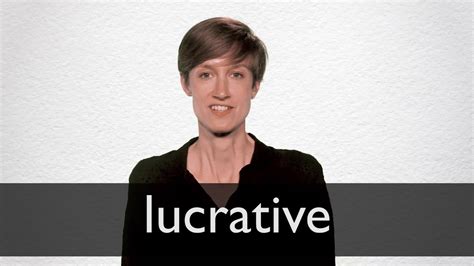 How to pronounce LUCRATIVE in British English.